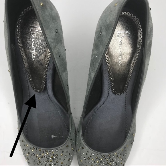 Bourne Italian suede peep toe platform heels - Picture 5 of 8